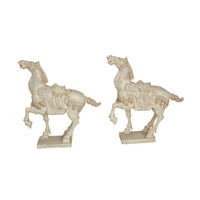 Carved & Painted Horses, Vintage - PAIR