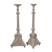 Finely Carved Torcheres (Pedestals/Stands) - PAIR
