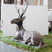 Stone Sculpture of a Stag - French late 19th. C