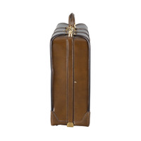 Vintage Leather Hardshell Travel Case - Medium