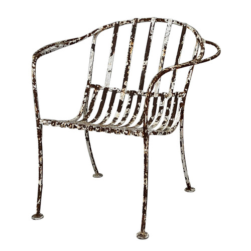 Antique Wrought Iron Garden Arm Chair
