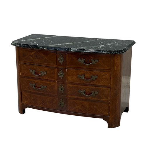 Regence Style Parquetry Commode w/ Marble Top