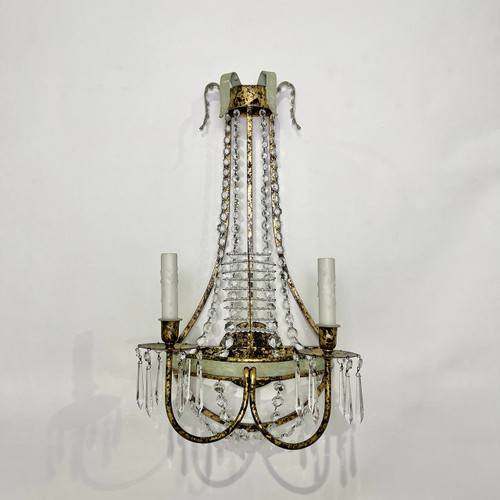 Scalloped Tole Sconce #1