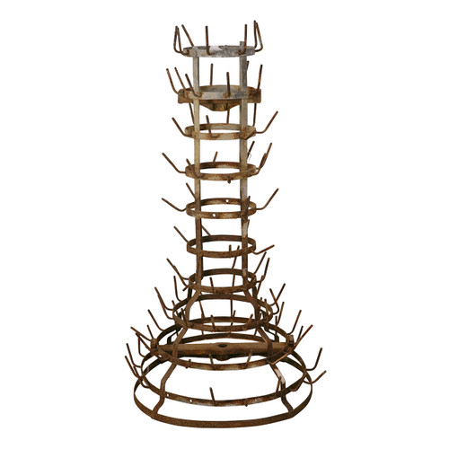 Vintage French Standing Wine Bottle Drying Rack #2
