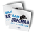 Sam Bregman - White (3.5" x 3.5" Vinyl Sticker -- Pack of Two!)