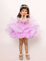 JANYAS CLOSET Girls Lavender Sparkling Tutu Dress (single piece)