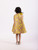 JANYAS CLOSET Yellow Printed Floral Sunni Dress With Hair Pin *