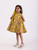 JANYAS CLOSET Yellow Printed Floral Sunni Dress With Hair Pin *