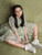 Green Floral Teens Oraganza Dress With Hair Aceesory