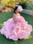 Perfect Frilled Ball Gown With Hair Pin