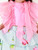 Printed Satin Layered Skirt With Organza Top And Hair Accessory