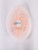 Peach Twisted Hair Clip  With Flower Fur And Pearl