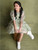 Ready to ship: Green Floral Oraganza Dress With Hair Aceesory