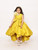 Girls Yellow High Low Katarina Dress With Hair Pin