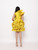 JANYAS CLOSET Yellow Tafetta Ruffle Dress