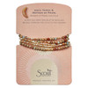 Scout Stone Duo Wrap Bracelet/Necklace/Pin - Aqua Terra & Mother of Pearl Gold/Silver