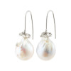 Pilgrim Silver Plated Precious Large Pearl Drop Earrings