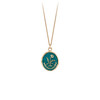 Pyrrha I Will Endure 14k Gold Talisman Mediterranean Blue