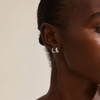 Pilgrim Silver Plated Jemma Small Ridged Hoops