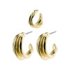 Pilgrim Gold Plated Amanda Hoop & Ear Cuff Set