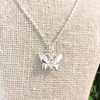 Tashi Silver Butterfly CZ Necklace