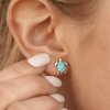 Pura Vida Opal Sea Turtle Studs Silver