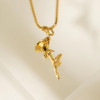 Lover's Tempo Demi-Fine Rose Charm Necklace Gold