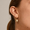 Pilgrim Gold Plated Em Wavy Pendant Hoops