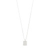 Pilgrim Silver Plated Blossom Square Pendant Necklace