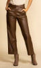 Pink Martini Straight To The Chase Faux Leather Pants Brown