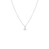 Lost and Faune Stainless Steel Small Opal Triangle Necklace White