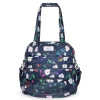 Lug Puddle Jumper LE Convertible Tote Bag Bright Floral With Charm Bar