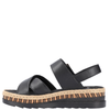 Rieker Chunky Wedge Sandals Black