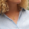 Alex Monroe Gold Plated Mouse Floral Loop Necklace