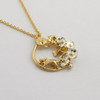 Alex Monroe Gold Plated Mouse Floral Loop Necklace