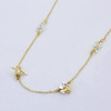 Alex Monroe Gold Plated Floral Chain Necklace With Teeny Bee