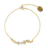 Alex Monroe Gold Plated In-Line Garden Gathering Bracelet With Itsy Bitsy bee