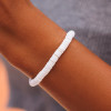 Pura Vida Pastel Disc Stretch Bracelet White