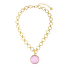 Luv & Bart Cassia Large Pink Pendant Necklace