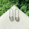 Tashi Silver Safety Pin Earrings