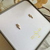 Pika & Bear Ride the Lightning Gold Vermeil Pave Studs