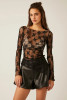 Free People Full Bloom Layering Top Black