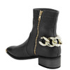 Django & Juliette Firat Chunky Gold Chain Boots Black