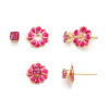 Scout Sparkle & Shine Enamel Flower Studs Fuchsia