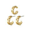 Pilgrim Gold Plated Desiree Hoop & Ear Cuff Set