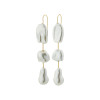 Pilgrim Gold Plated Luiza Long Faux Pearl Earrings