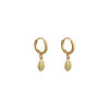 Lost and Faune Gold Plated Leaf Hoops