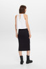 Esprit Ribbed Midi Skirt Black