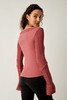 Free People Cuffing Season Long Sleeve Top Dusty Cedar