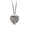 Pyrrha Puffed Butterfly Heart Necklace 22"